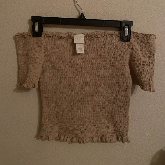 off the shoulder ribbed top - Picture 1 of 2